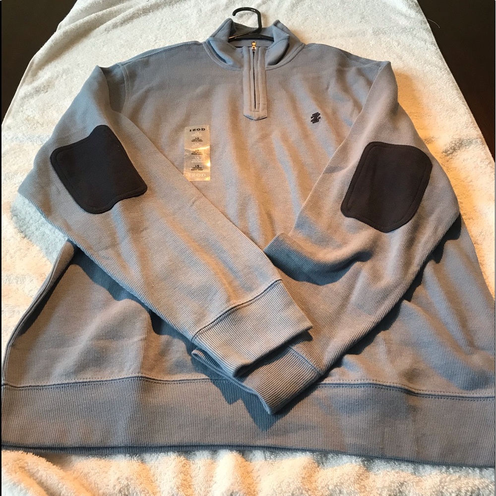 New mens izod 1/4 zip sweater size large